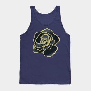 Black Velvet Rose Tank Top